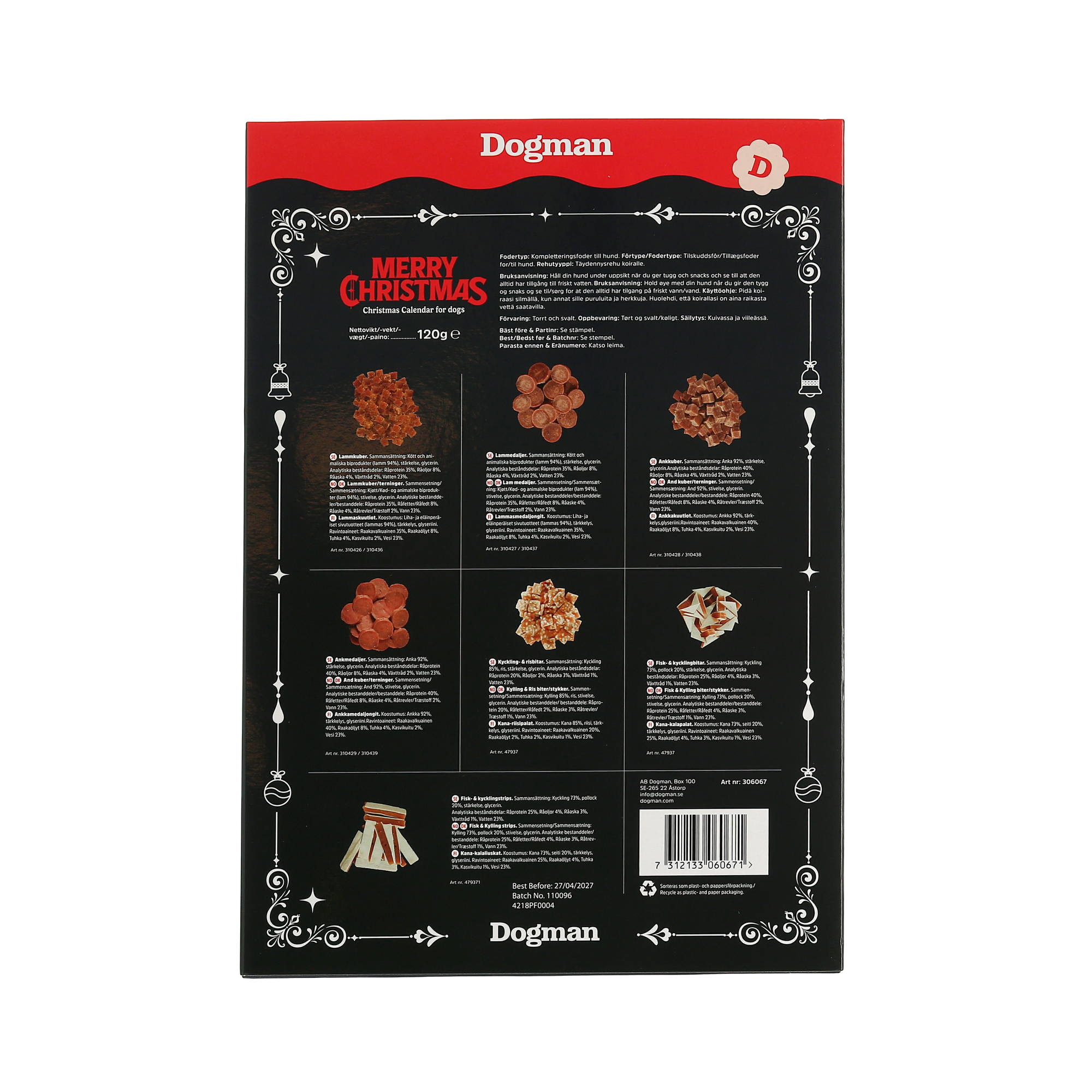 Dogman julekalender til Hund 120 g